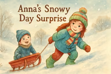Personalized winter snow adventure storybook for children